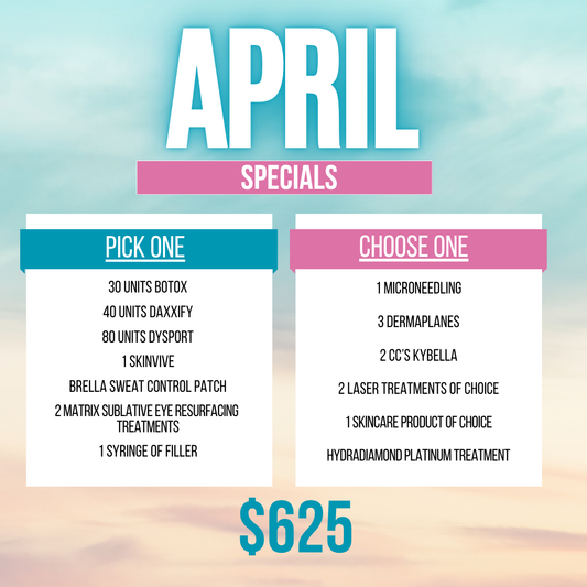 APRIL SPECIAL – $625 PACKAGE