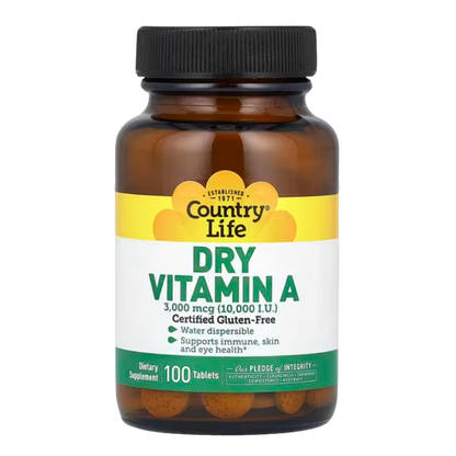 Country Life Vitamin A 10,000 IU | Acne Support