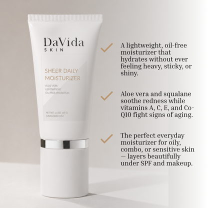 DaVida Skin Sheer Daily Moisturizer | Oil-Free Aloe
