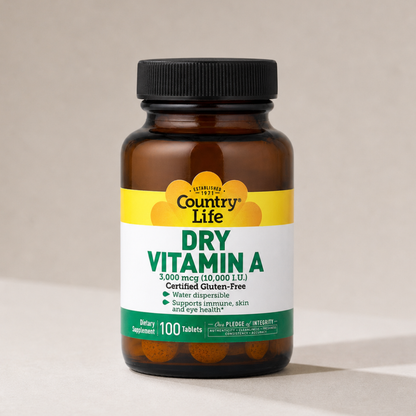Country Life Vitamin A 10,000 IU | Acne Support